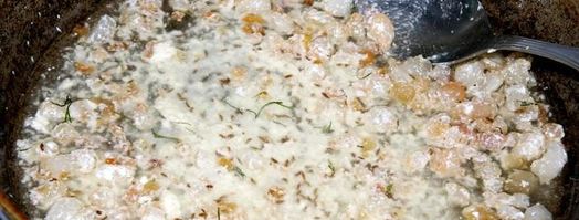 молодой картофель с укропом и сметанной заправкой. Шаг 3