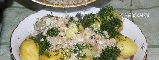 молодой картофель с укропом и сметанной заправкой. Шаг 5