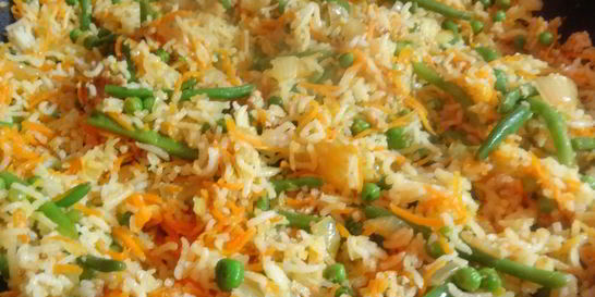 Пан-азиатский вегетарианский жареный рис