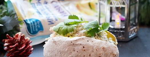 печеный картофель с креветочным салатом. Шаг 7