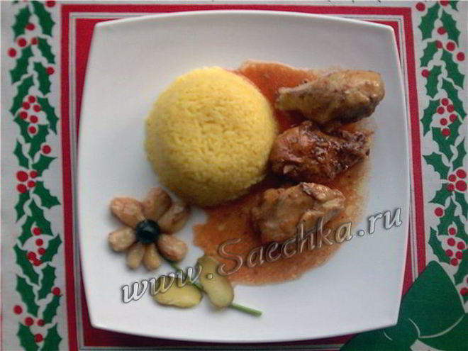 Рецепт рассыпчатого риса с курицей