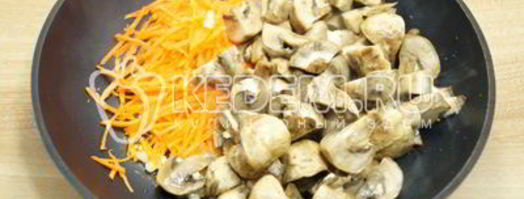 рис с грибами. Шаг 2