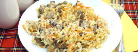 рис с грибами. Шаг 7