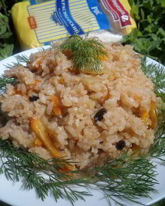 Рис с кроликом и овощами