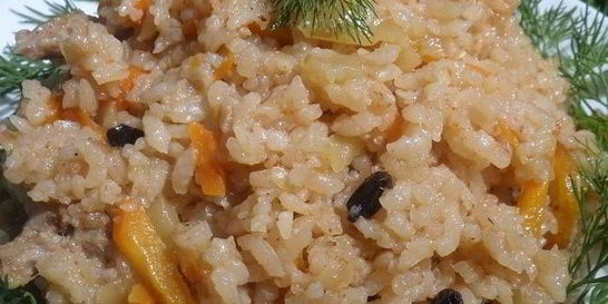 Рис с кроликом и овощами