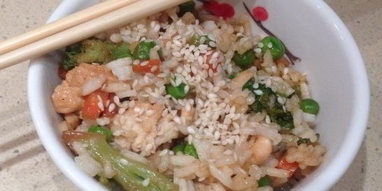 Рис с курицей и брокколи