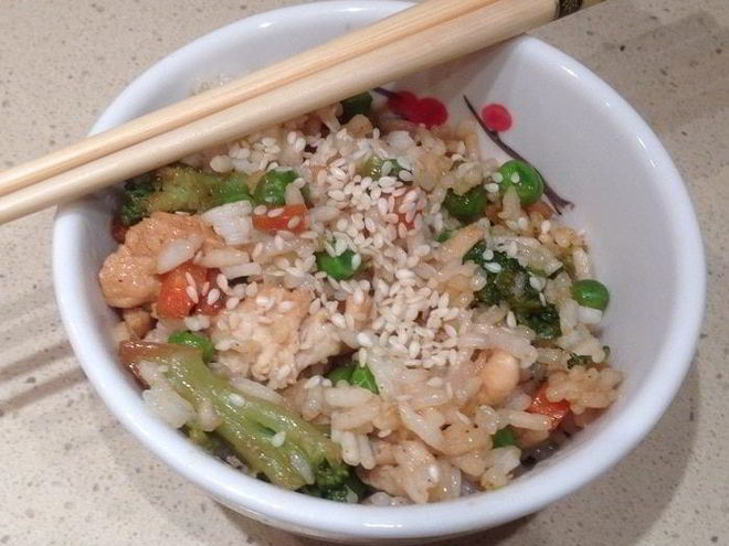 Рецепт риса с курицей и брокколи