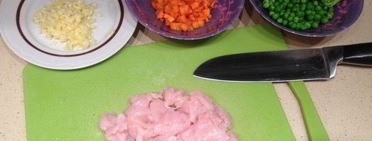 рис с курицей и брокколи. Шаг 2