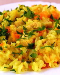 Рис с морковью и луком