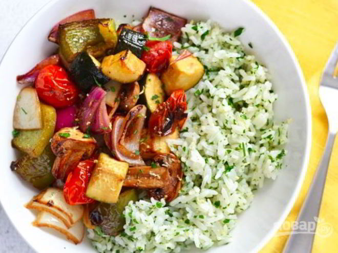 Рецепт риса с овощами