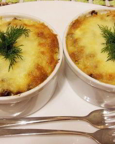 Рис с шампиньонами и индейкой