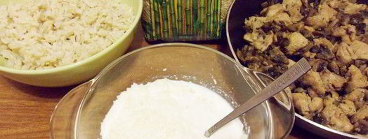 рис с шампиньонами и индейкой. Шаг 12