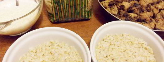 рис с шампиньонами и индейкой. Шаг 13