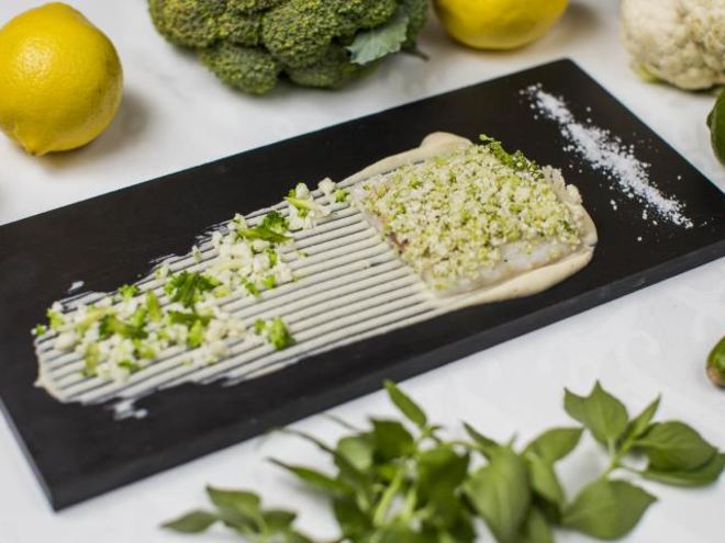 Рецепт сибаса с пюре из цветной капусты