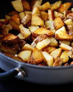 Жареная картошка с чесноком