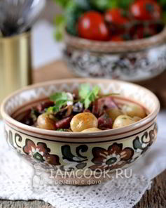 Жареная картошка с колбасой