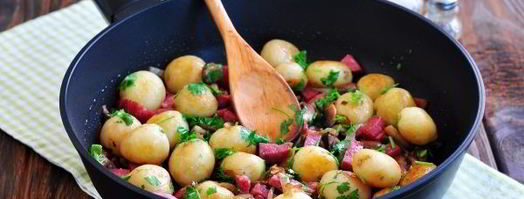 жареная картошка с колбасой. Шаг 9