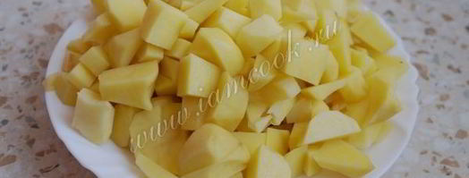 жареный картофель со сметаной и луком. Шаг 4