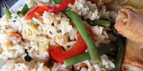 Жареный рис с овощами по-китайски