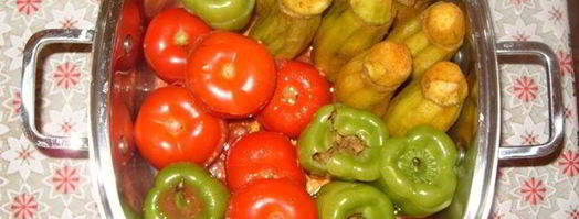 долма из баклажан, помидоров и перца. Шаг 8