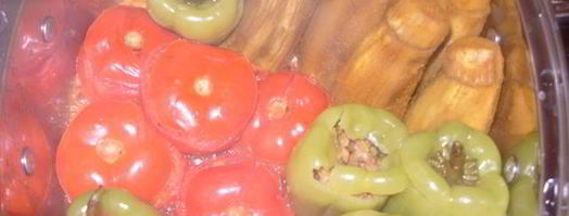 долма из баклажан, помидоров и перца. Шаг 9