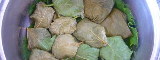 долма из свежих виноградных листьев. Шаг 12