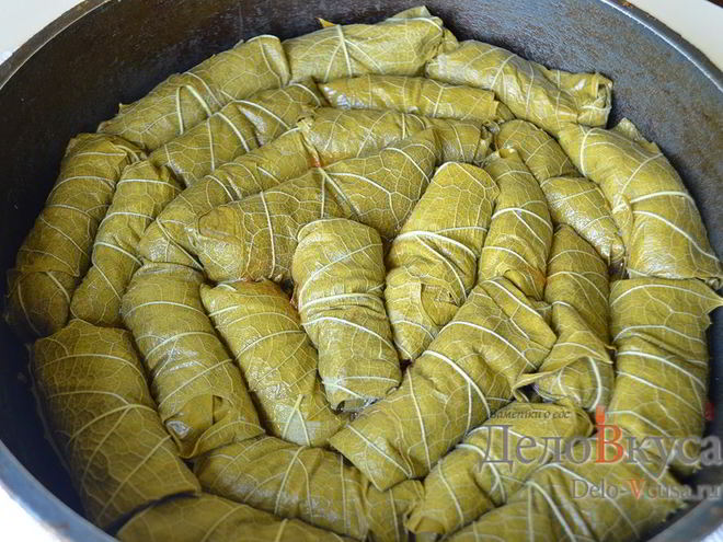 Рецепт долмы из виноградных листьев