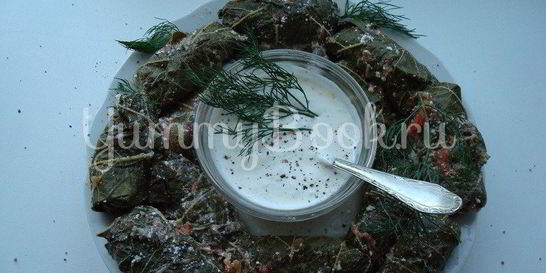 Долма в виноградных листьях