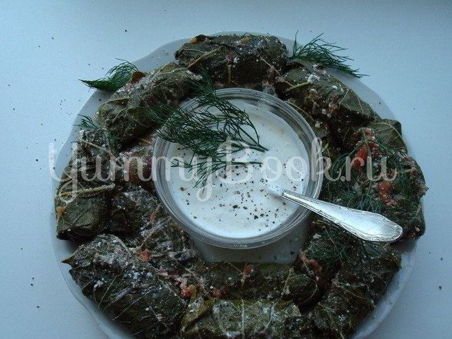 Рецепт долмы в виноградных листьях