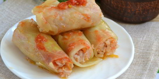 Голубцы, фаршированные мясом и рисом