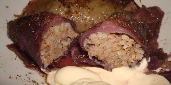 Голубцы из красной капусты