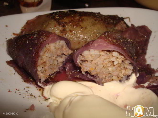 Рецепт голубцов из красной капусты