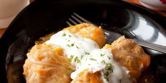 Голубцы из курицы и пекинской капусты