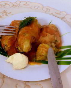 Голубцы с картофелем и грибами