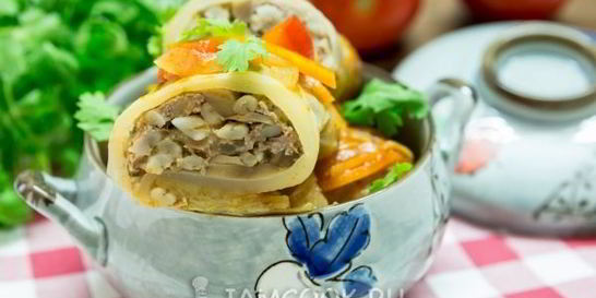 Голубцы с перловкой и грибами