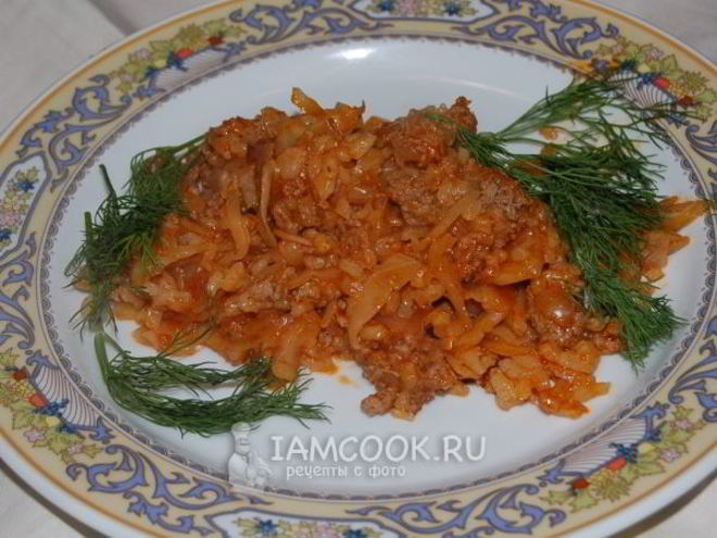 Рецепт ленивых голубцов с фаршем