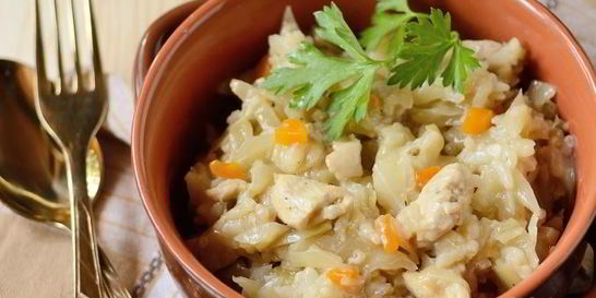 Ленивые голубцы с курицей