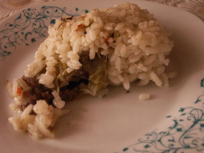 Рецепт ленивых голубцов с маслинами