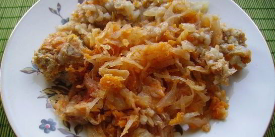 Ленивые голубцы слоями