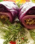 Постные голубцы из краснокочанной капусты