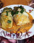 Постные голубцы с грибами