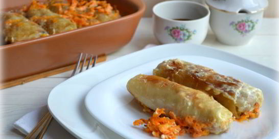 Постные голубцы с рисом