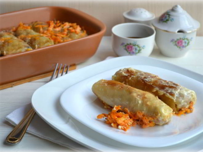 Рецепт постных голубцов с рисом