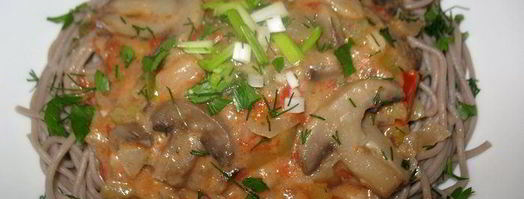 гречневая лапша с грибами. Шаг 3