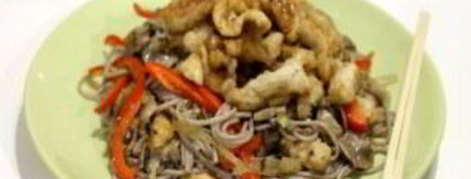 гречневая лапша с курицей терияки. Шаг 9