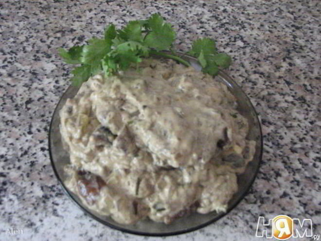 Рецепт белых грибов в сливочном соусе