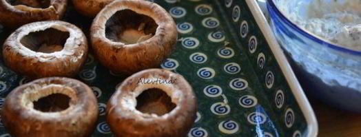 фаршированные грибы с крабовым соусом. Шаг 2