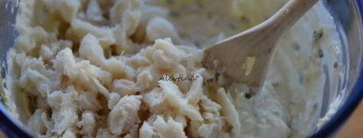 фаршированные грибы с крабовым соусом. Шаг 4