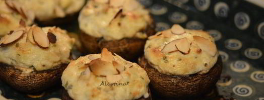 фаршированные грибы с крабовым соусом. Шаг 6