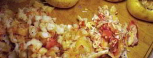 фаршированные шампиньоны с креветками. Шаг 4